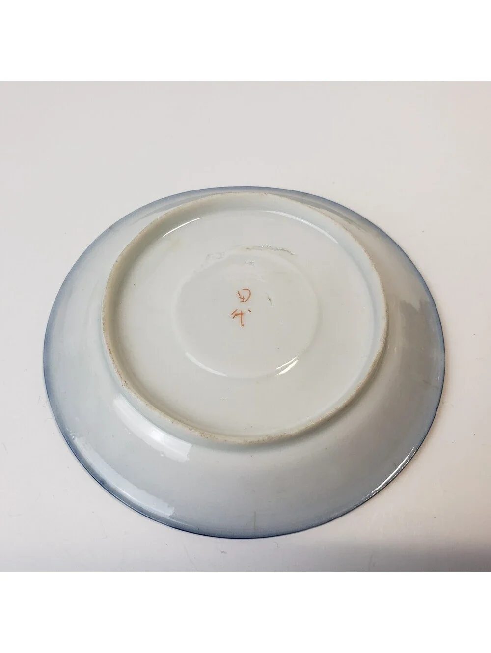 Vintage Porcelain Demitasse Teacup & Saucer  Moriage Cobalt Blue HP Floral Japan